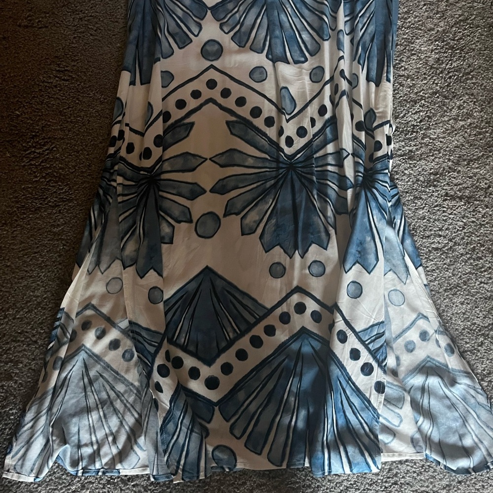 MSK Blue and White Geometric Dress - Picture 2 of 4